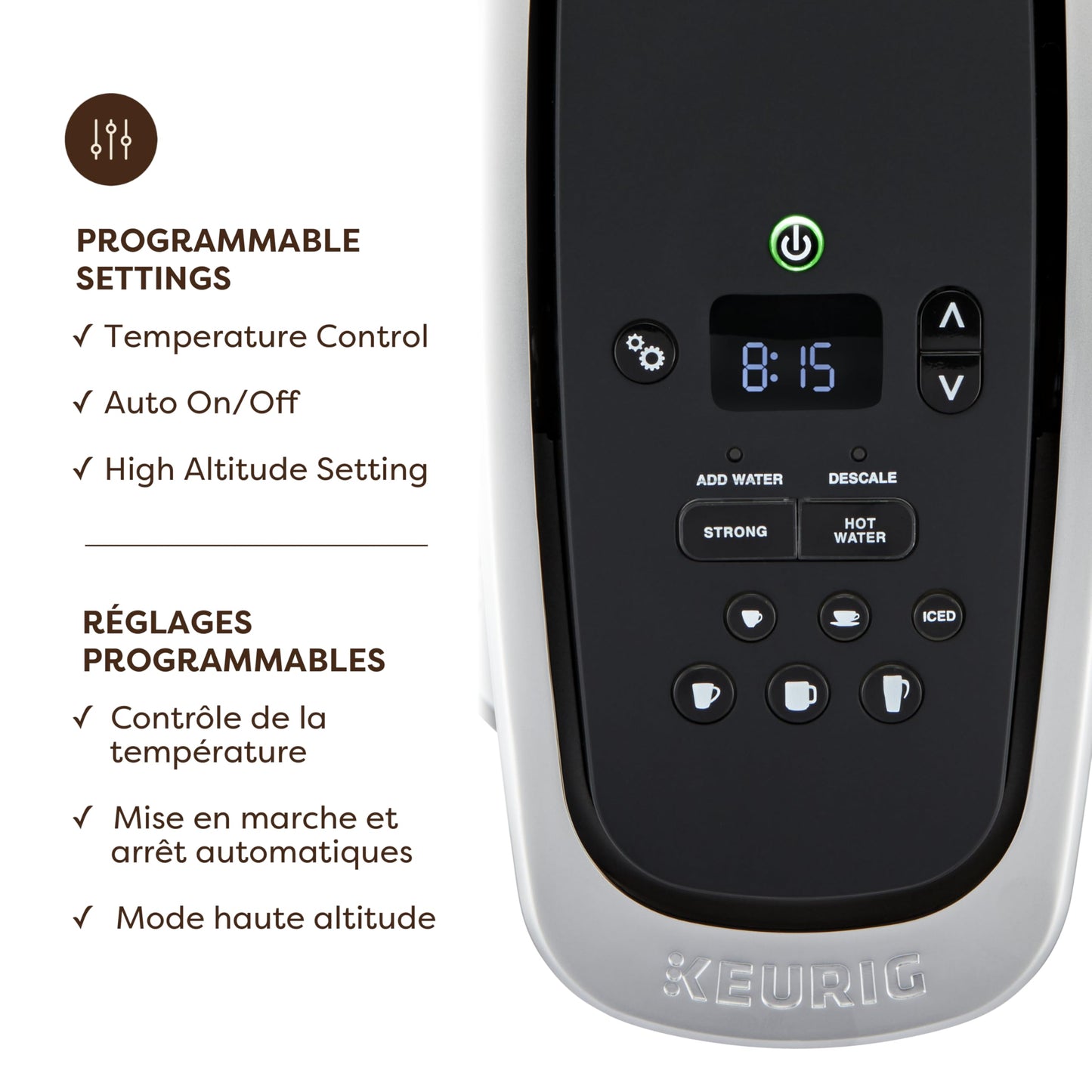 Keurig K-Elite Single Serve K-Cup Pod Coffee Maker, With Iced Brew Functionality And Quiet Brew Technology, Brushed Slate 🍁 All In One Marketplace Canada