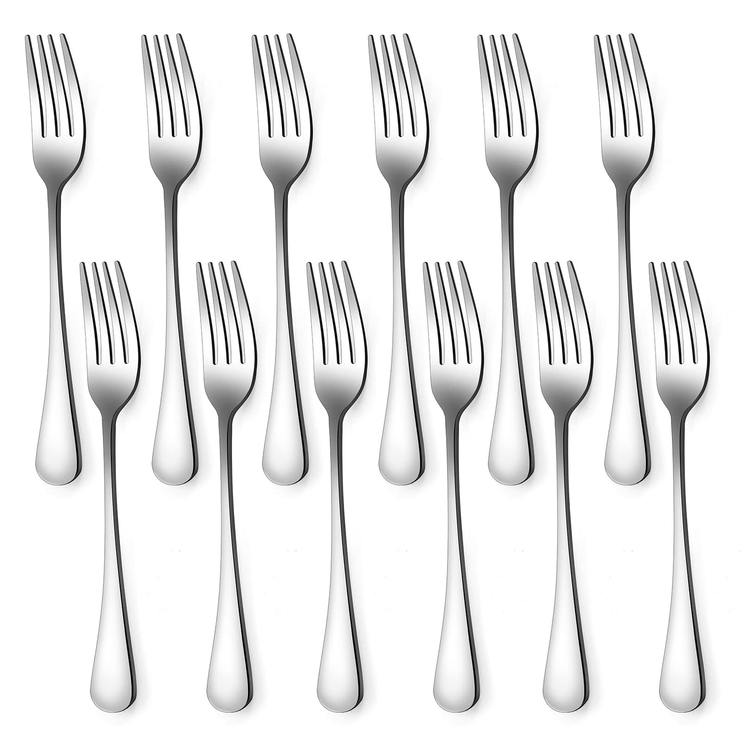 Set of 12, Stainless Steel Dinner Forks Silverware Set, Heavy-Duty Dinner Forks (8 Inch) Cutlery Set, Dishwasher Safe (Silver) 🍁 All In One Marketplace Canada