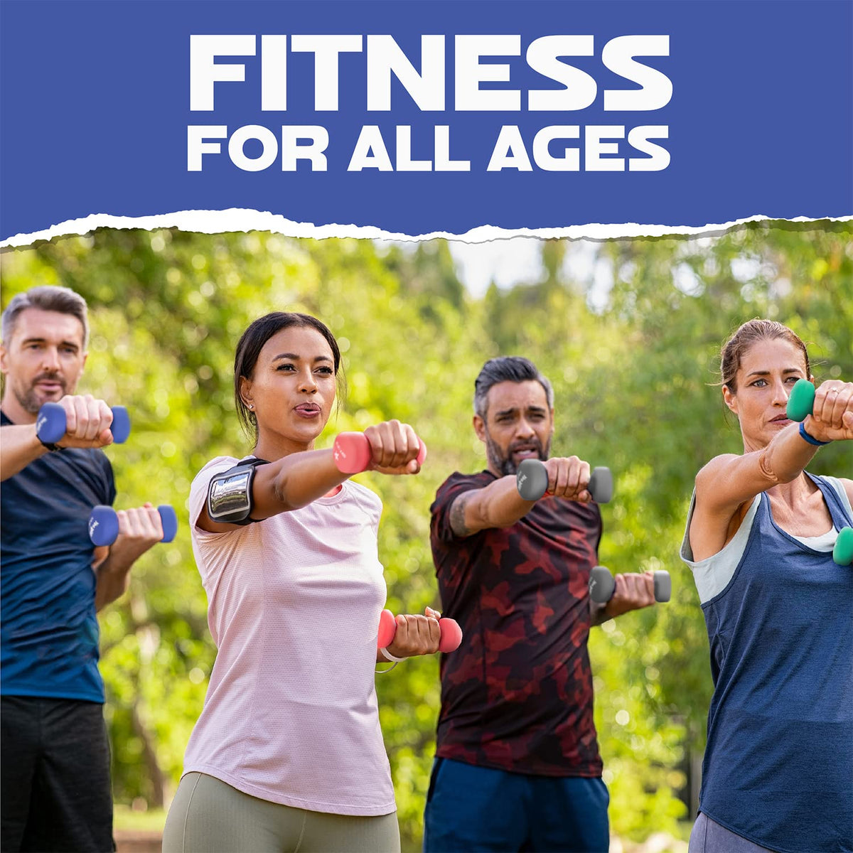 Yes4All Dumbbell Neoprene, poids et haltere, Weight Set, Hand Weights for Women, Dumbbells Pair, Free Weights (D. Blue - 6lbs) 🍁 All In One Marketplace Canada