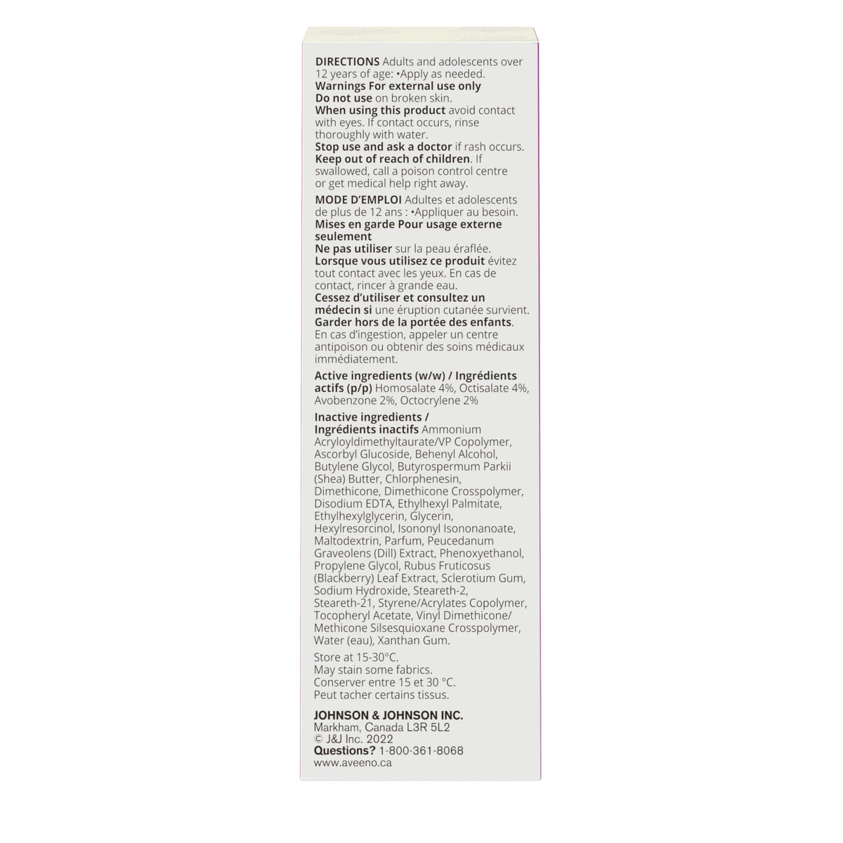 Aveeno Absolutely Ageless Daily Face Moisturizer with SPF 30 Sunscreen – Anti-Aging Wrinkle Cream with Blackberry Complex, Vitamins C & E – Hydrating Facial Moisturizer for Firmer Even Skin Tone 50 mL 🍁 All In One Marketplace Canada