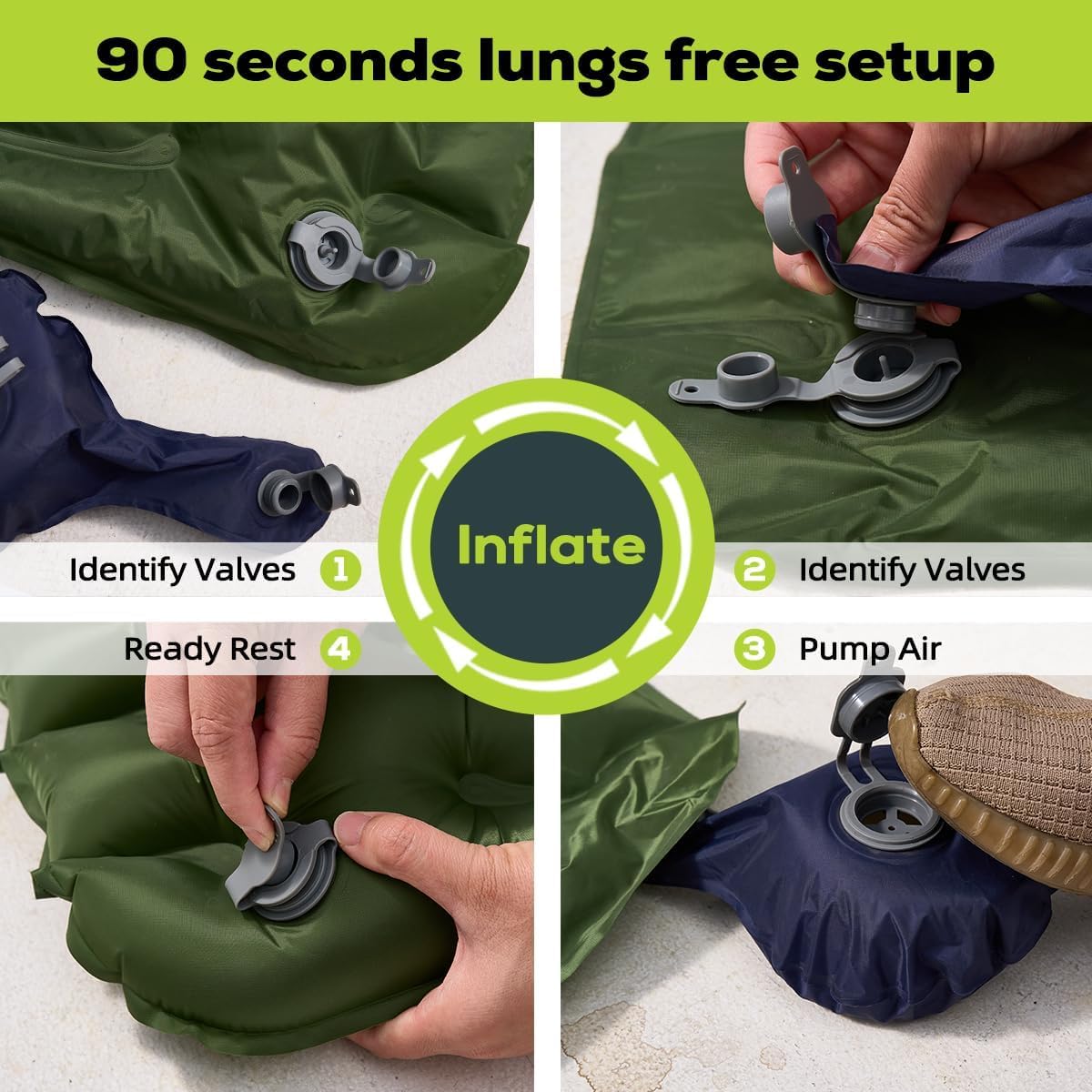 GEAR DOCTORS ® [500g] Ultralight Ether Camping Mattress Sleeping pad air Mattress Camping Sleeping pad Camp mat, matelas gonflable, Portable 🍁 All In One Marketplace Canada