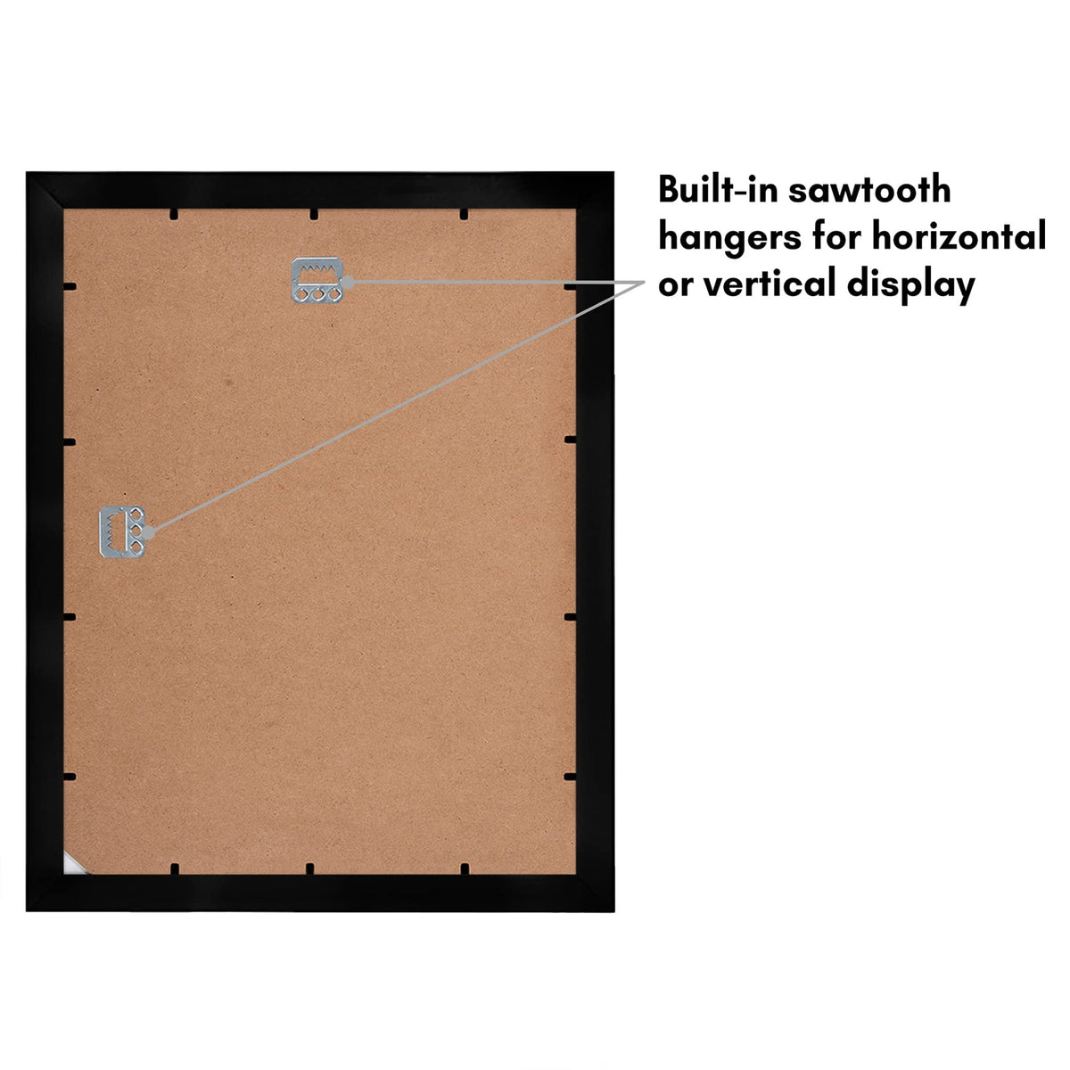 Americanflat 11x14 Picture Frame with Shatter-Resistant Glass - Use as 8x10 Frame with Mat or Display 11x14 Photo Without Mat - Signature Collection - Picture Frames for Wall Display - Black 🍁 All In One Marketplace Canada