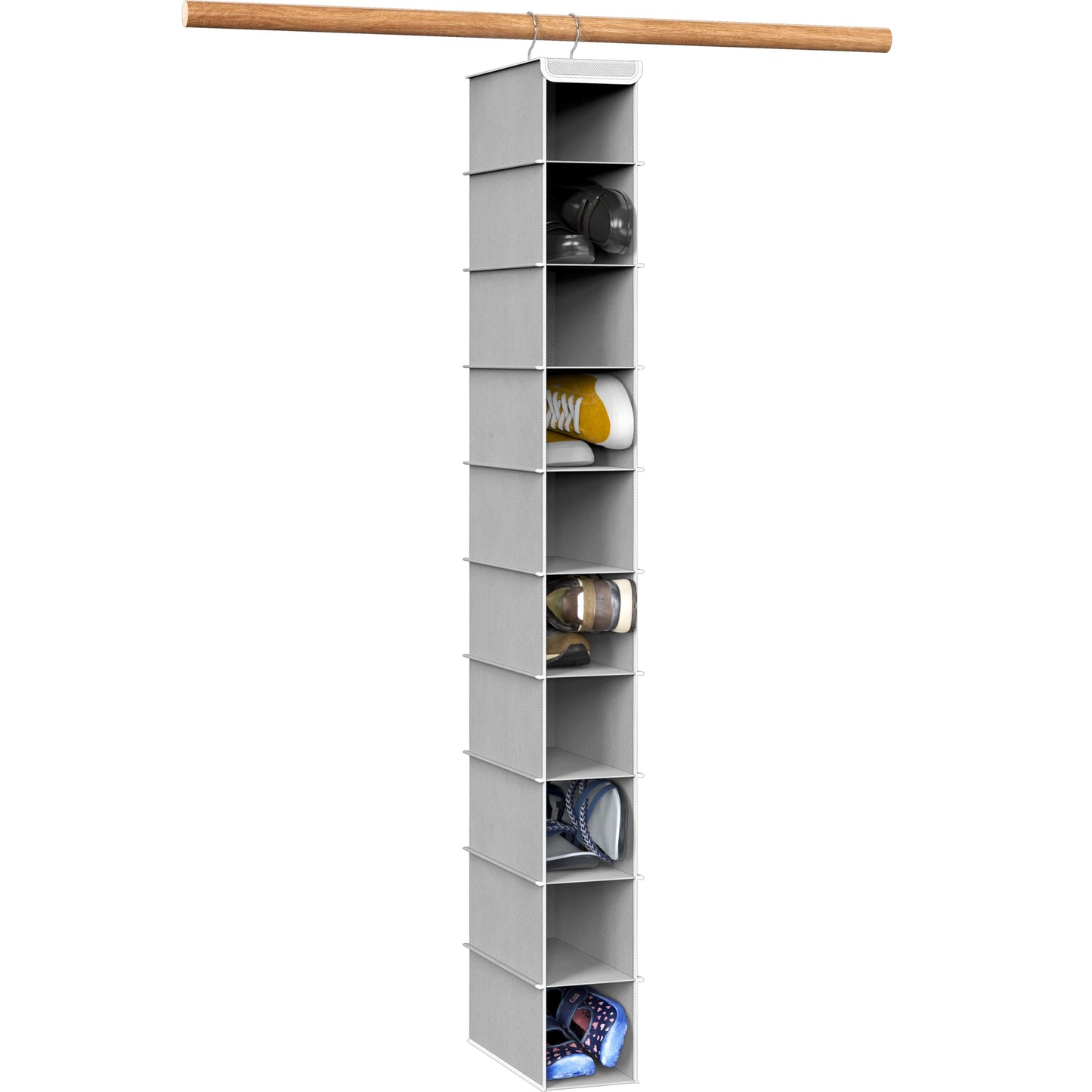 SimpleHouseware 10 Shelves Hanging Shoes Organizer Holder for Closet, Grey 🍁 All In One Marketplace Canada