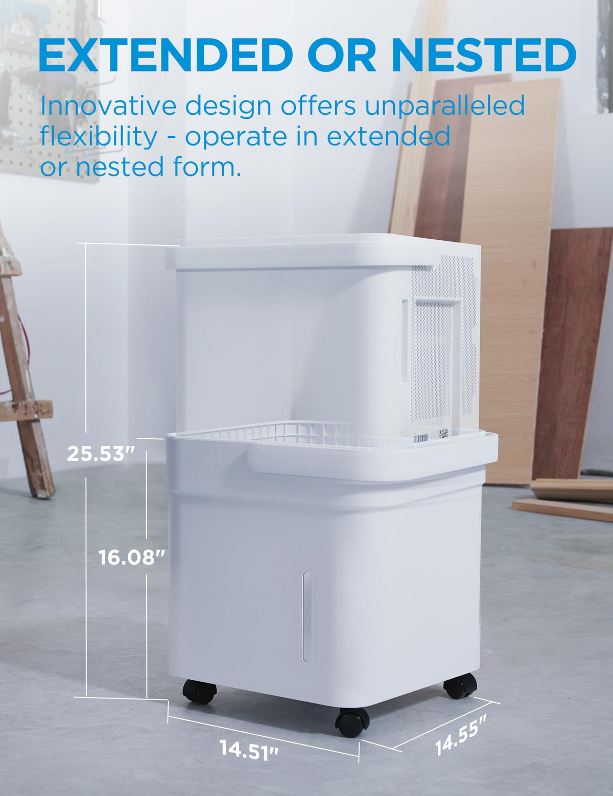 Midea Cube 50 Pint Dehumidifier for Basement and Rooms at Home for up to 4,500 Sq. Ft., Smart Control, Compatible with Alexa, Drain Hose Included, ENERGY STAR Certificated 🍁 All In One Marketplace Canada