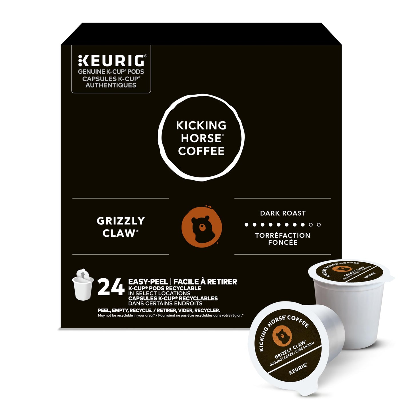 Kicking Horse Grizzly Claw, Dark Roast, K-Cup Coffee Pods, 24 Count 🍁 All In One Marketplace Canada