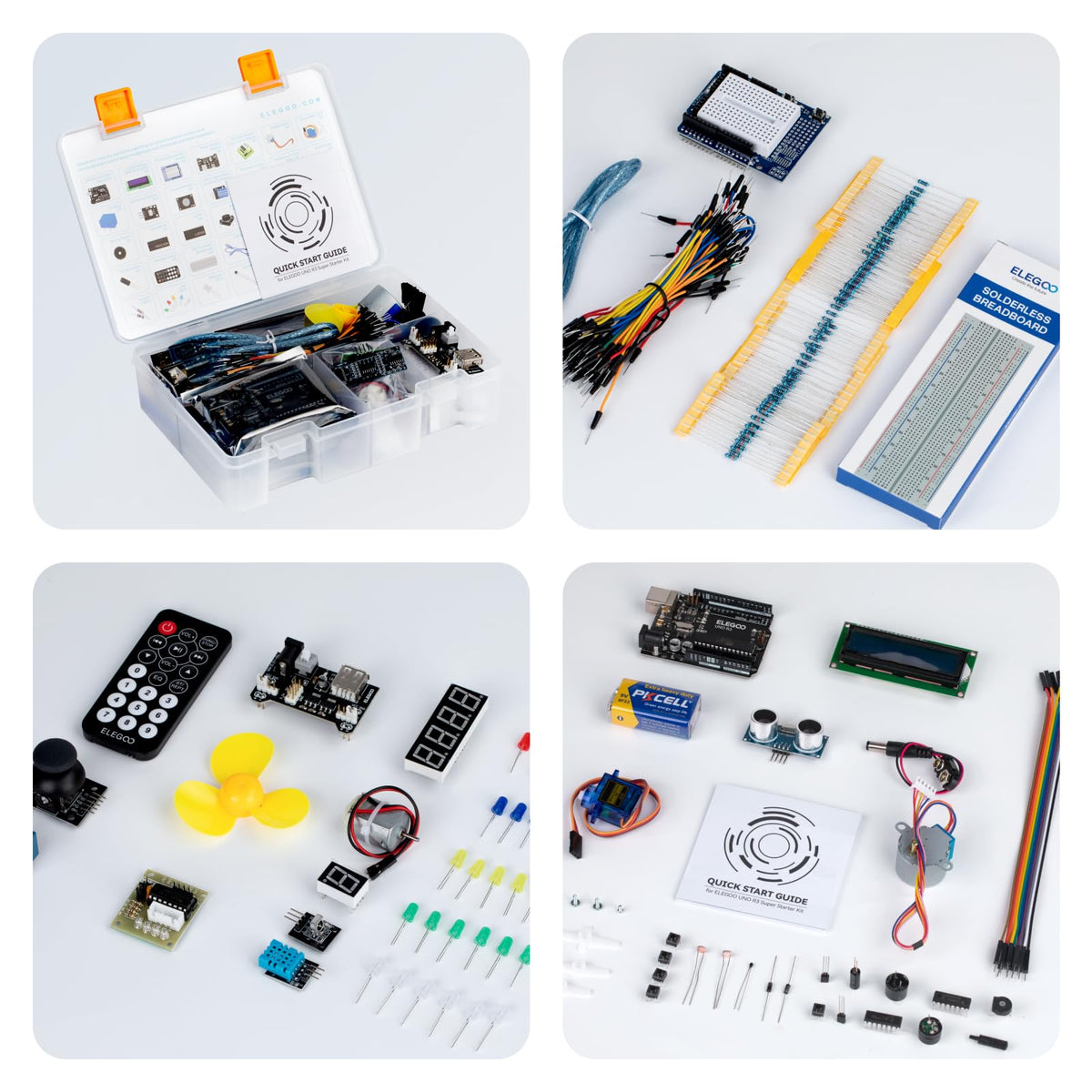 ELEGOO UNO R3 Super Starter Kit Compatible for Arduino- 60+ Components, 24-Lesson Tutorial, STEM Education Kit for Beginners Ages 10+ (Incl. Power Supply & 9V Battery) 🍁 All In One Marketplace Canada