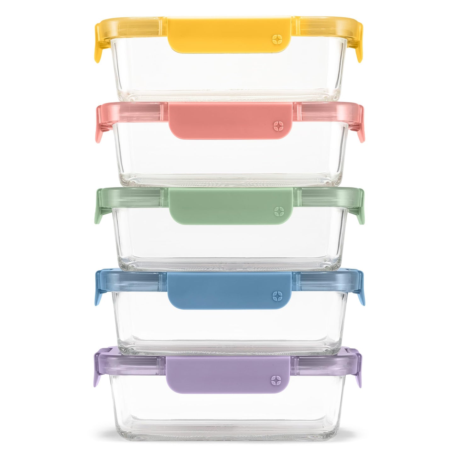 Ello Color Lock 3.4 Cup 10PC, 5 Pack Glass Meal Prep Sets Leak-Proof Glass Food Storage Containers with Airtight BPA-Free Plastic Lids, Dishwasher, Microwave, and Freezer Safe, Desert Festival 🍁 All In One Marketplace Canada
