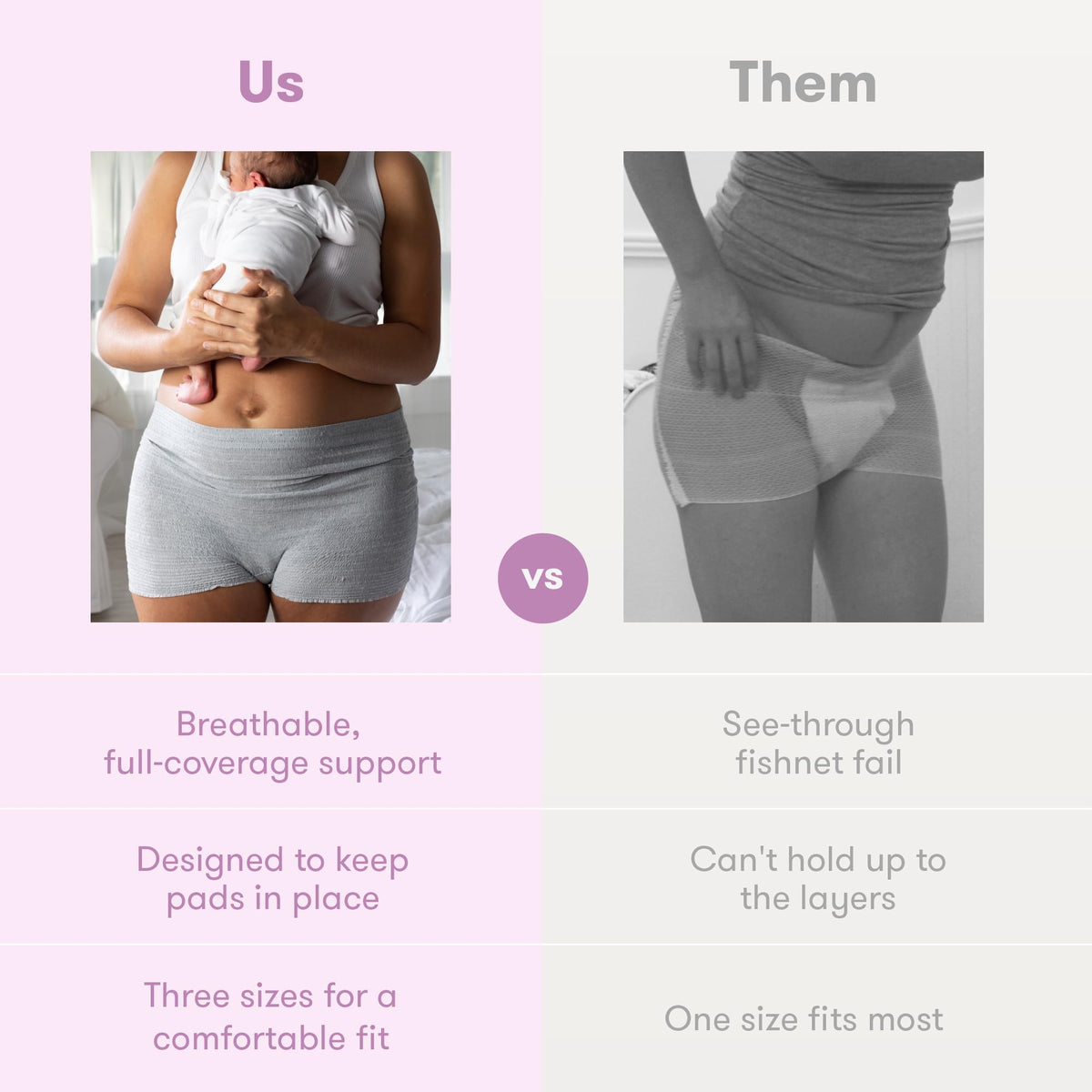 Frida mom Disposable Postpartum Underwear (Without pad) | Super Soft, Stretchy, Breathable, Wicking, Latex-Free, Boyshort Cut | 8-Count 🍁 All In One Marketplace Canada