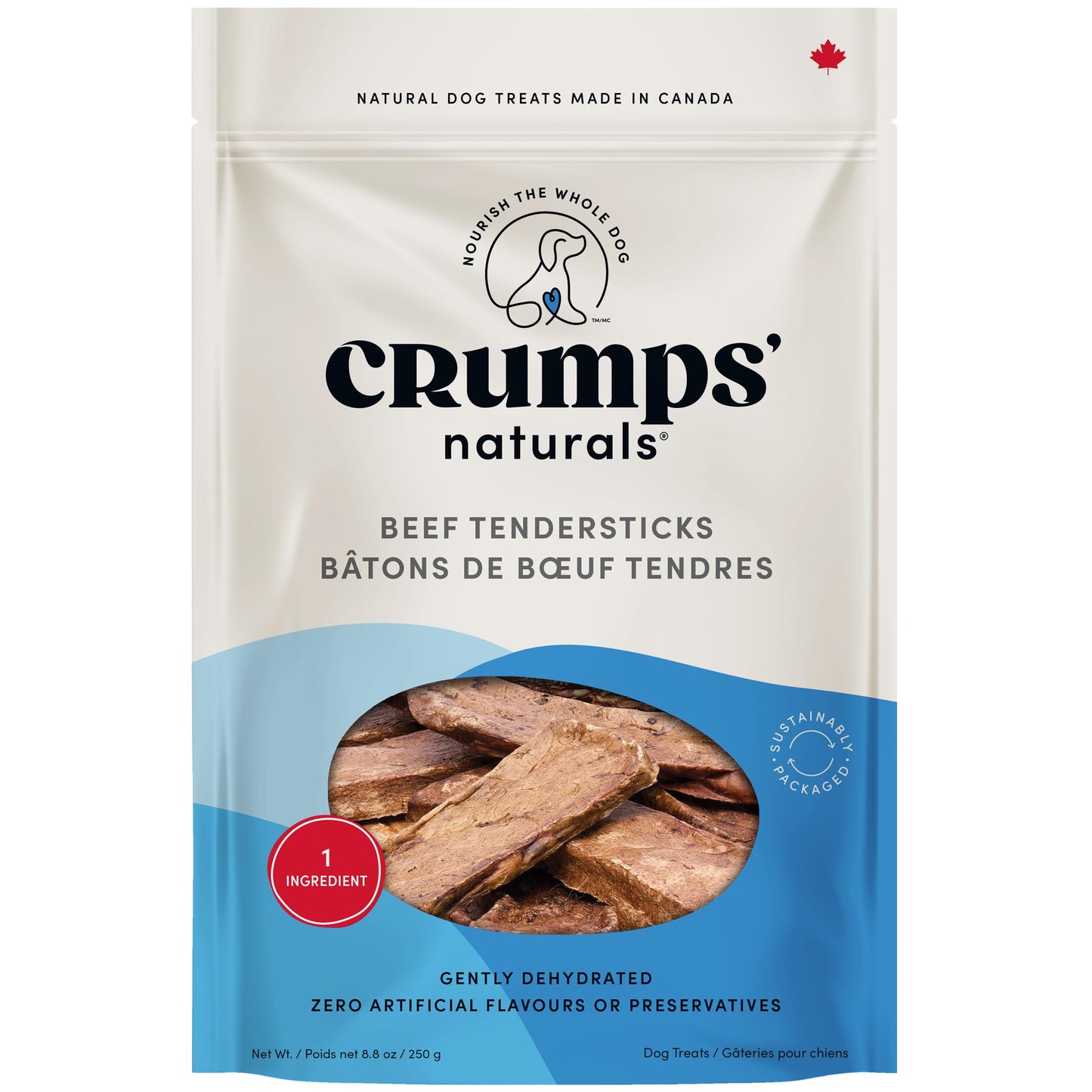 Crumps' Naturals, Beef Tendersticks, 250 g, Dog Treats 🍁 All In One Marketplace Canada