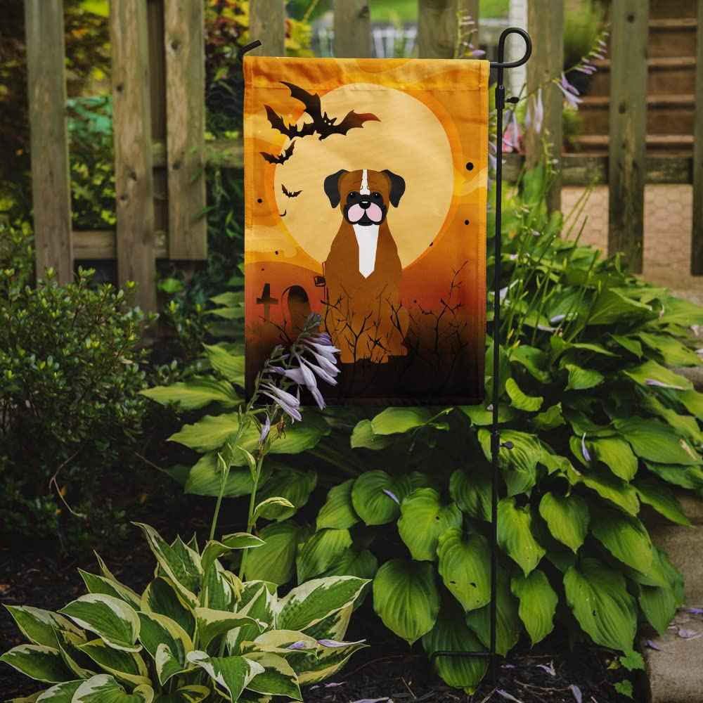 Caroline's Treasures BB4382GF Halloween Flashy Fawn Boxer Flag Garden Size, Small, Multicolor