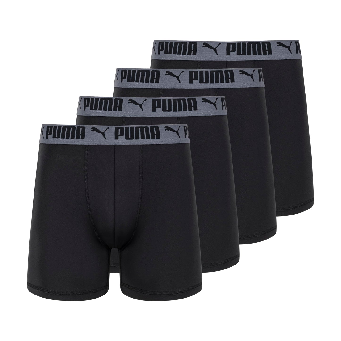 Puma Men's 4 Pack Active Stretch Boxer Briefs, Black, Medium 🍁 All In One Marketplace Canada
