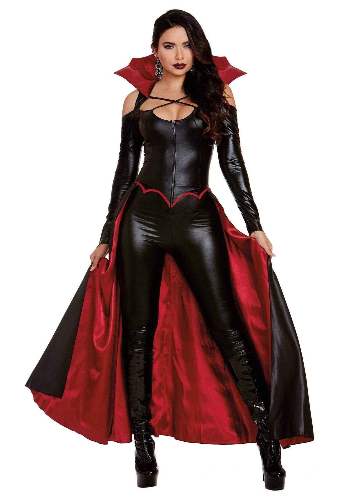 Dreamgirl Adult Vampire Costume for Women, Modern Gothic Female Vampire, Princess of Darkness Halloween Costume Medium