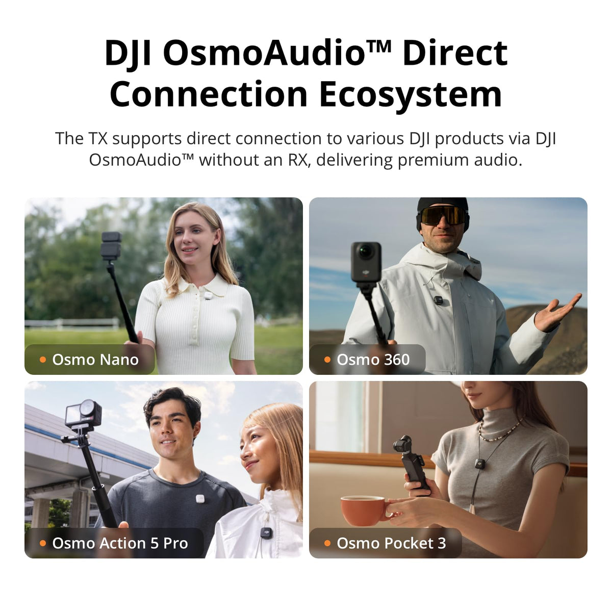 DJI Mic Mini (2 TX + 1 RX), Detail-Rich Audio, Wireless Lavalier Microphone for iPhone/Camera/Android, 2-Person Vlog, Team Production 🍁 All In One Marketplace Canada