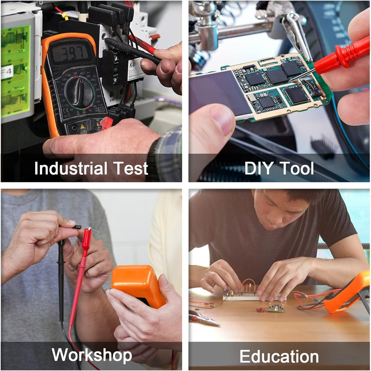 Digital Multimeter Voltmeter Battery Voltage Multi Tester AC DC Volt OHM Amp Current Meter Circuit Continuity Resistance Diode Electrical Tester with Test Leads Backlight LCD Display 🍁 All In One Marketplace Canada
