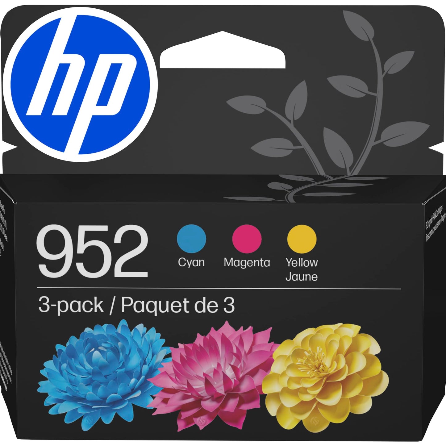 Original HP 952 Cyan, Magenta, Yellow Ink Cartridges (3-Pack) | Works with HP OfficeJet 8702, HP OfficeJet Pro 7720, 7740, 8210, 8710, 8720, 8730, 8740 Series | Eligible for Instant Ink | N9K27AN 🍁 All In One Marketplace Canada