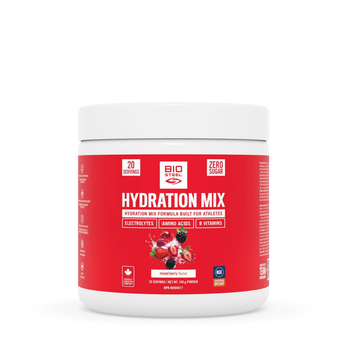 BioSteel Electrolyte Hydration Mix, Mixed Berry, 20 Servings 🍁 All In One Marketplace Canada