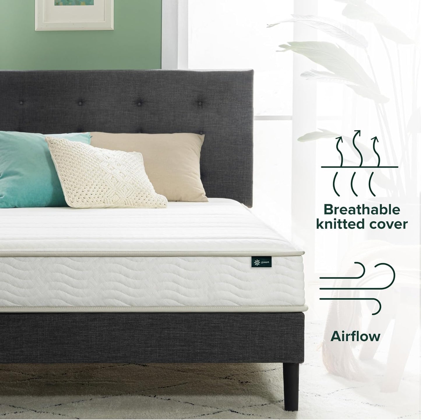 Zinus Narrow Twin Mattress - 6 Inch Foam and Spring Hybrid Mattress, Affordable Mattress, CertiPUR-US Certified Foam with Pressure Relief, Mattress in a Box, 10-Year Warranty, Narrow Twin, 30"x75" 🍁 All In One Marketplace Canada