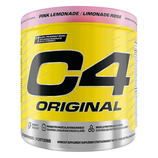 Cellucor C4 Original Pre Workout Powder - Sugar Free Preworkout Energy for Men & Women - 150mg Caffeine, Beta Alanine, Creatine - Pink Lemonade, 30 Servings 🍁 All In One Marketplace Canada