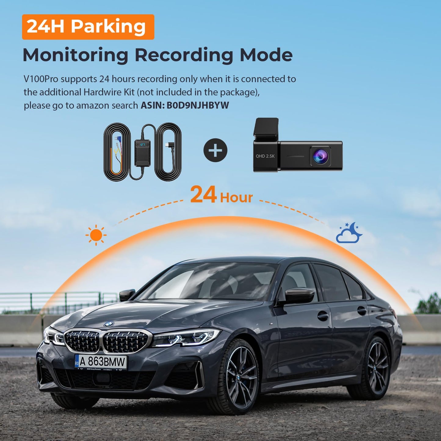 Dash Cam Front 1440P Dashcam with 32G SD Card, Dash Camera for Cars, Mini Dashcams with App,WiFi, Night Vision, G-Sensor, Loop Recording, 24H Parking Mode, Support 256GB Max 🍁 All In One Marketplace Canada