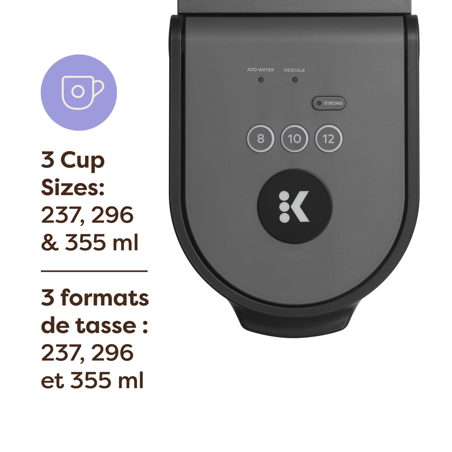 Keurig K-Mini Go Single Serve K-Cup Pod Coffee Maker, 1.24 L removable reservoir, Gray 🍁 All In One Marketplace Canada