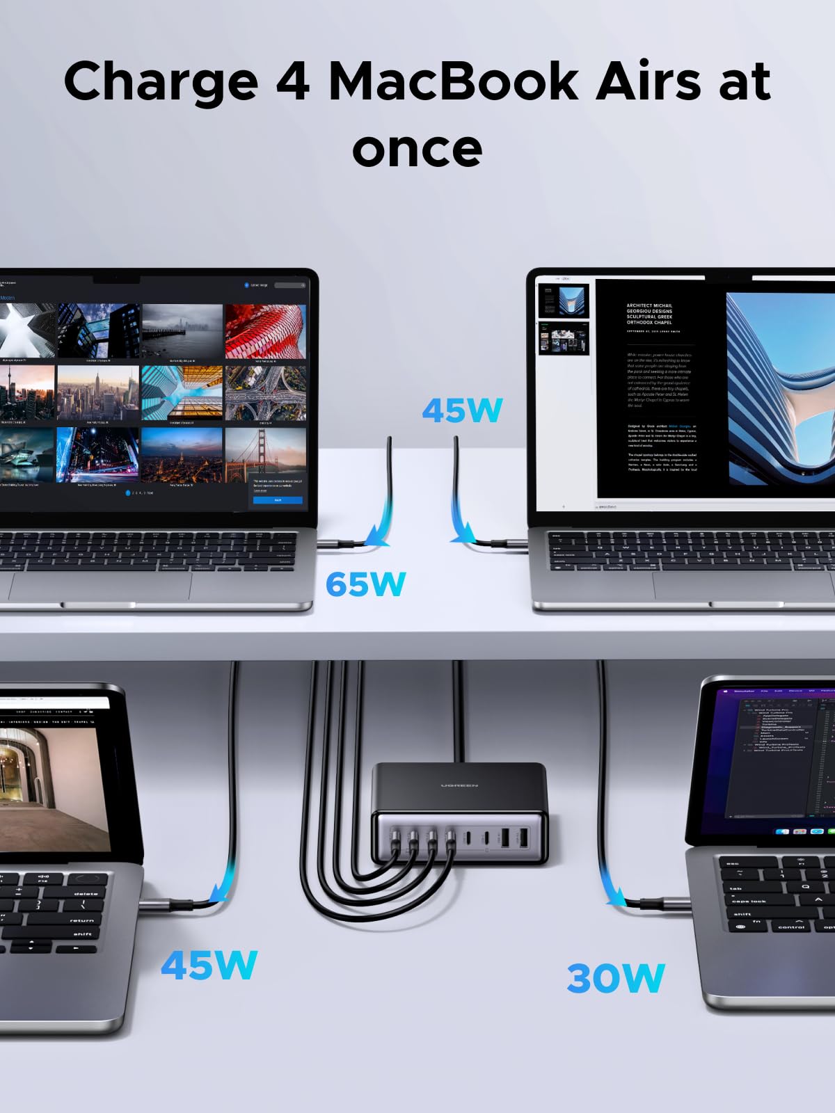 UGREEN 200W 8-Port GaN USB C Charger Block, Desktop Charging Station USB C and USB PD 100W Fast Charging Compatible for MacBook Pro 16" Air, XPS 13, iPad Pro, iPhone 17 Pro, Galaxy S26 S25 🍁 All In One Marketplace Canada
