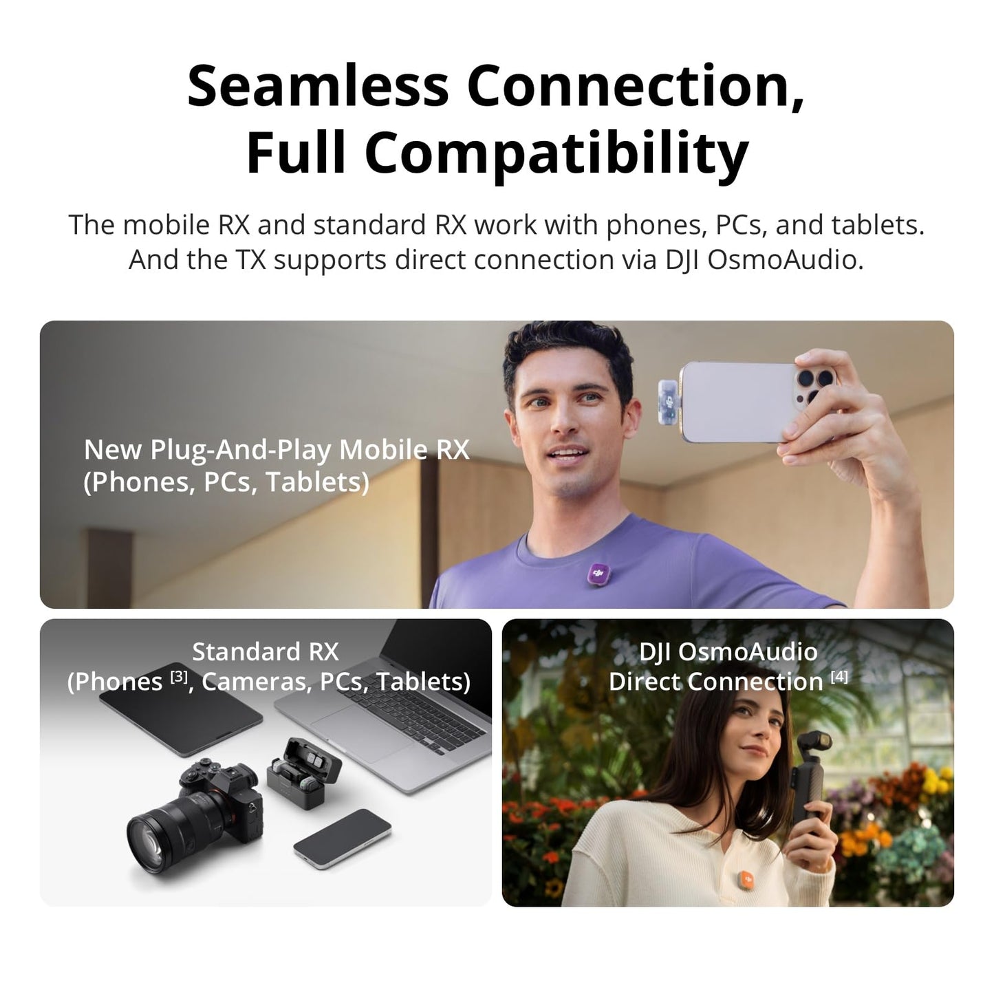 DJI Mic Mini 2 (2 TX + 1 Mobile RX + Charging Case), Lavalier Wireless Vlogging Mic for iPhone/Android/Camera, Bluetooth Microphone, Plug-and-Play, 90h Battery, Streaming, Noise Cancelling 🍁 All In One Marketplace Canada