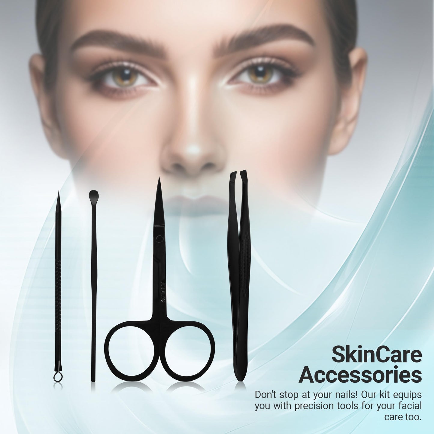Utopia Care - 15 in 1 Stainless Steel Professional Manicure Pedicure Set Nail Clippers Kit – Portable Travel Grooming Kit - Facial, Cuticle and Nail Care for Men and Women (Black) 🍁 All In One Marketplace Canada