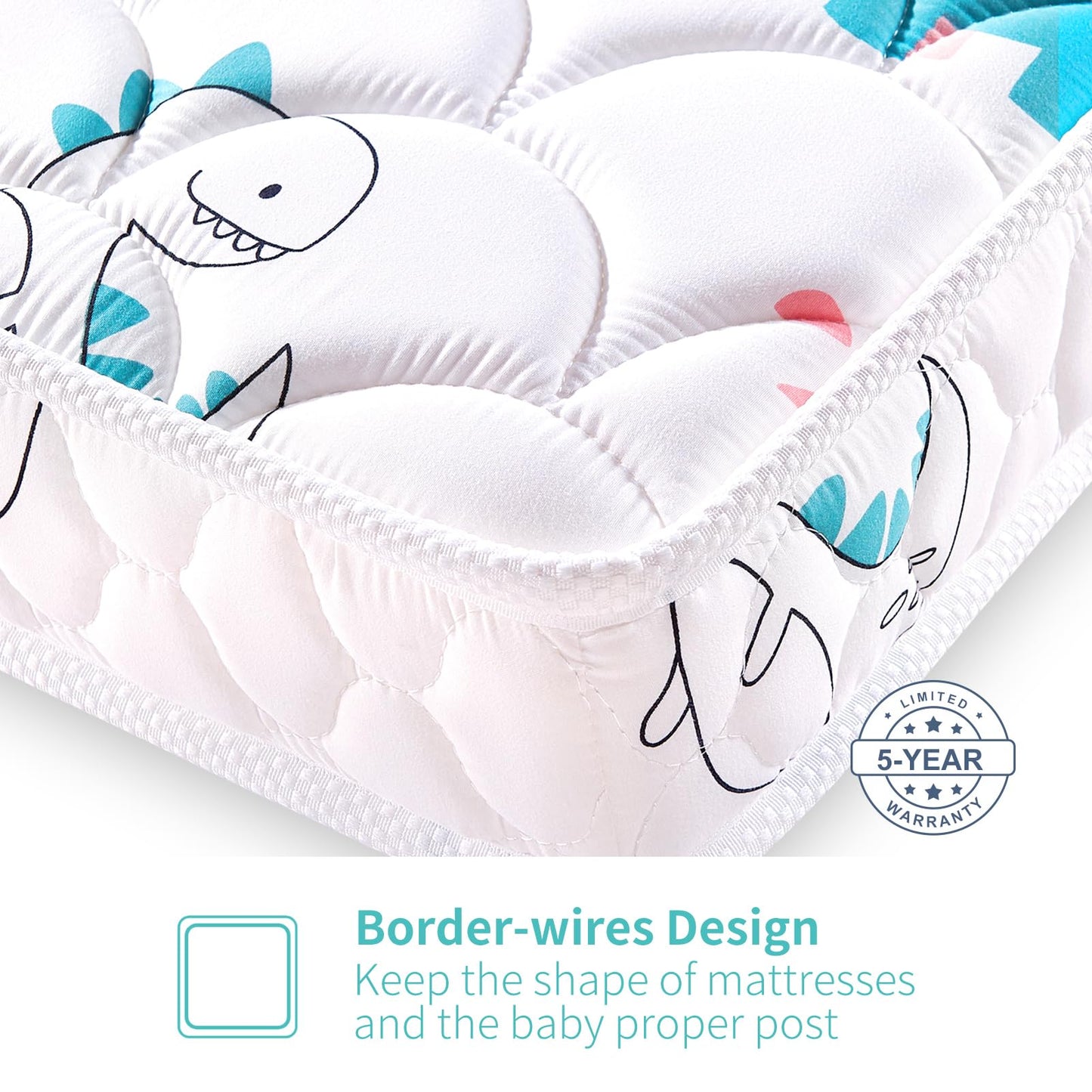 Premium Dual-Sided Crib & Toddler Mattress, Hypoallergenic, 5" Firm Soft Crib Mattress, Non-Toxic - Fits Standard Cribs & Toddler Beds 🍁 All In One Marketplace Canada