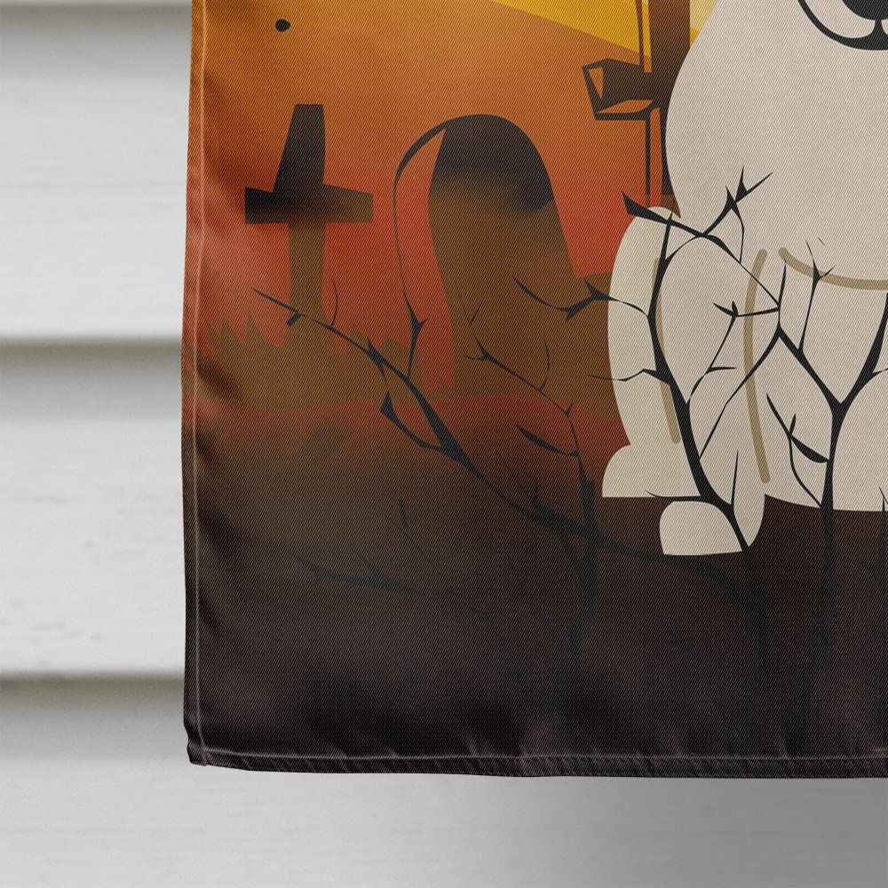 Caroline's Treasures BB4404CHF Halloween Bull Terrier White Canvas House Size Flag, Large, Multicolor
