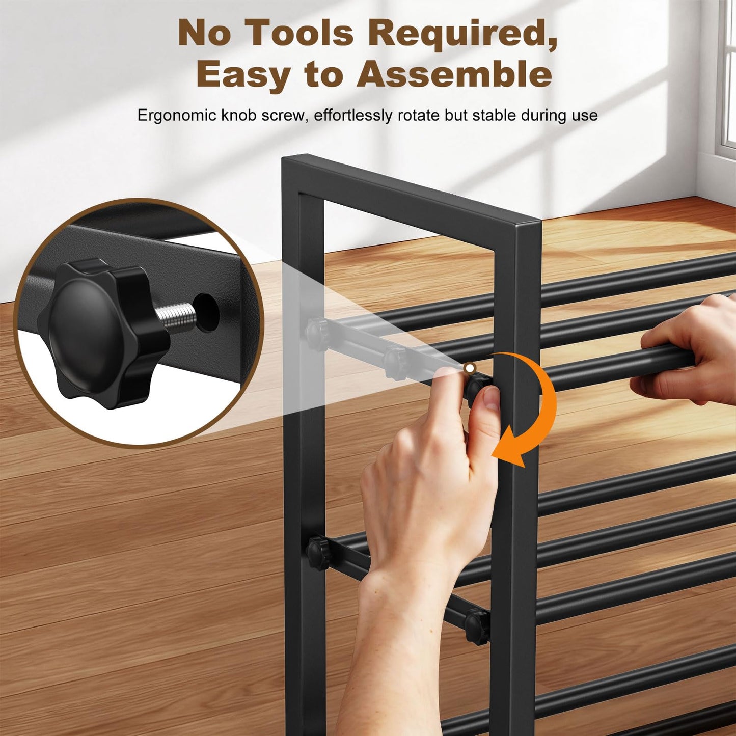 Roylvan 3-Tire Expandable Shoe Rack, 17"-31" Adjustable Stackable Free Standing Shoe Shelf Storage Fits 6-12 Pairs Shoes, Heavy Duty Reinforced Metal Shoes Organizer for Closet Entryway Doorway Dorm 🍁 All In One Marketplace Canada