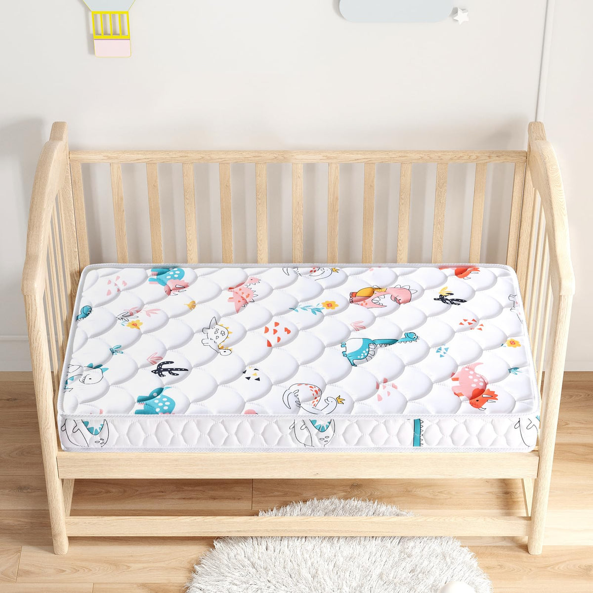 Premium Dual-Sided Crib & Toddler Mattress, Hypoallergenic, 5" Firm Soft Crib Mattress, Non-Toxic - Fits Standard Cribs & Toddler Beds 🍁 All In One Marketplace Canada