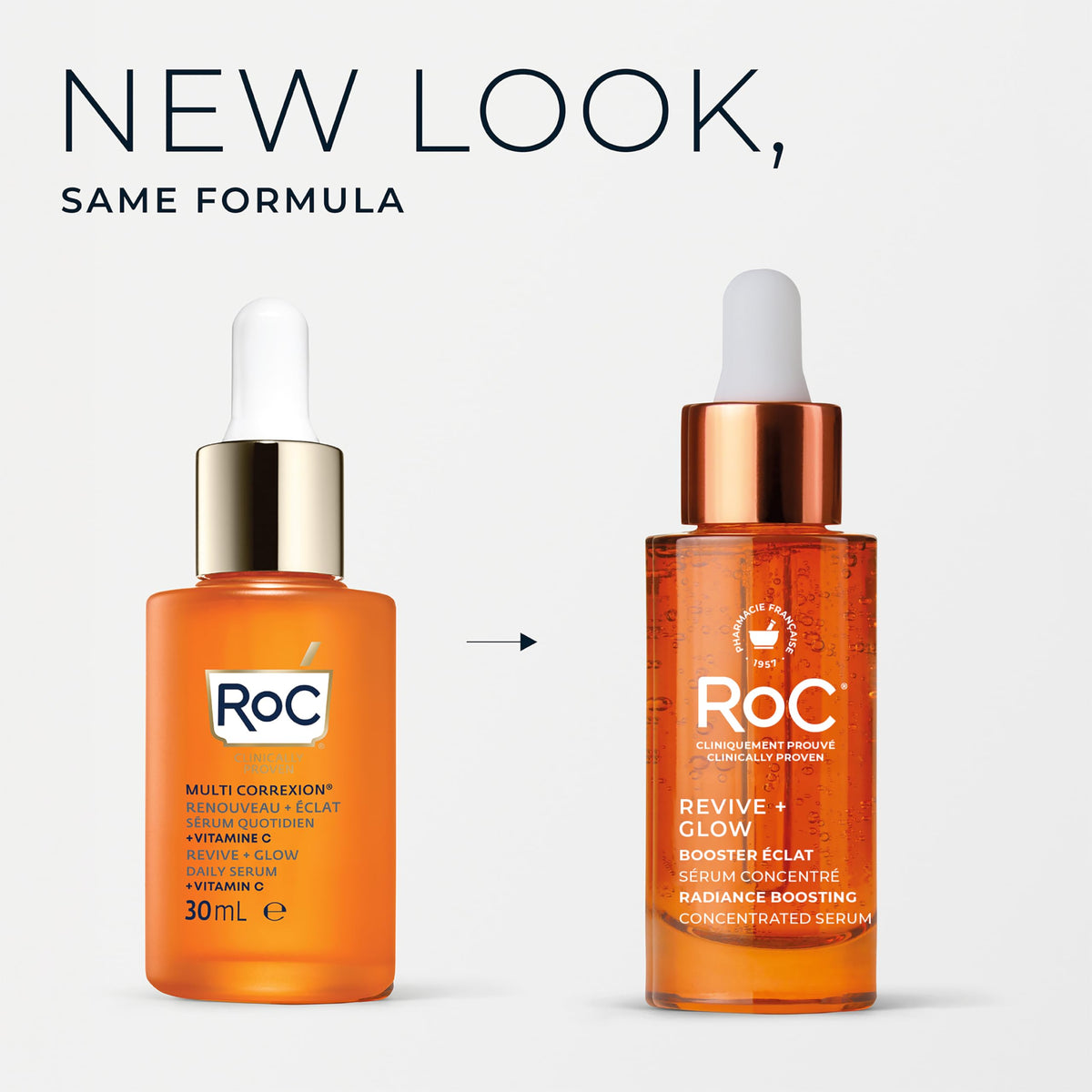 RoC Multi Correxion® Revive + Glow 10% Active Vitamin C Serum for Face, Daily Anti-Aging Wrinkle and Skin Tone Skin Care Treatment, Brightening Serum for Dark Spots, 30ML, Clear 🍁 All In One Marketplace Canada