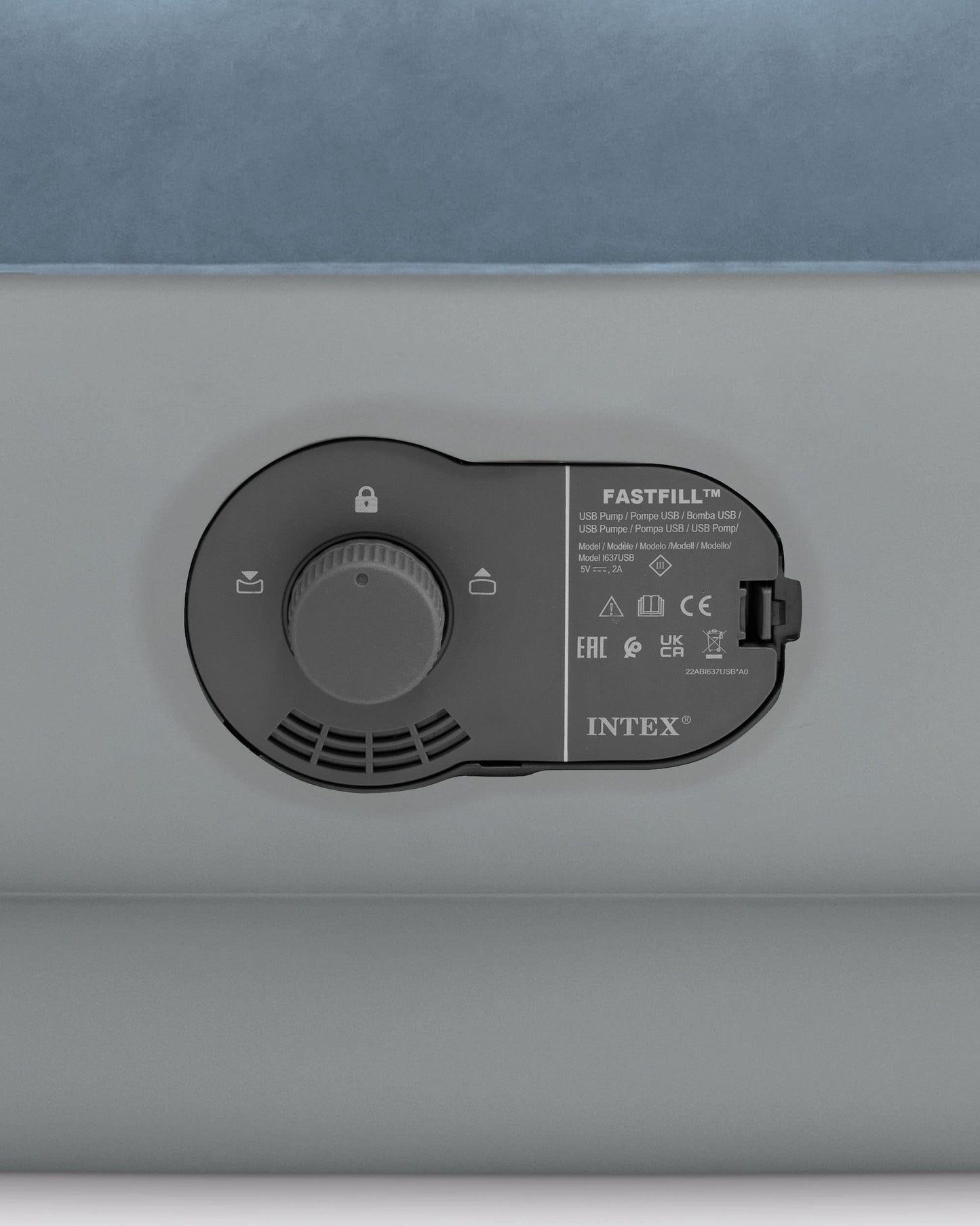 INTEX 64157E Dura-Beam Plus Mid-Rise Air Mattress: Fiber-Tech – Twin Size – Built-in USB Electric Pump – 14in Bed Height – 300lb Weight Capacity 🍁 All In One Marketplace Canada
