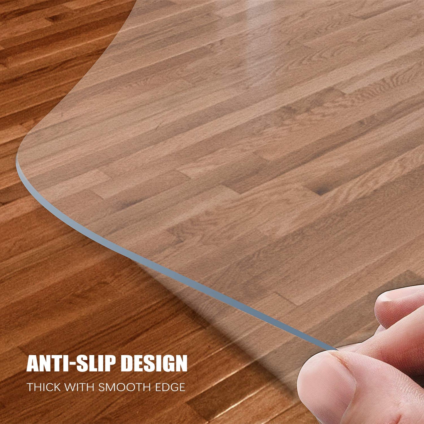 Kuyal Clear Chair mat for Hard Floors 36 x 48 inches Transparent Floor Mats Wood/Tile Protection Mat for Office & Home (36" X 48" Rectangle) 🍁 All In One Marketplace Canada