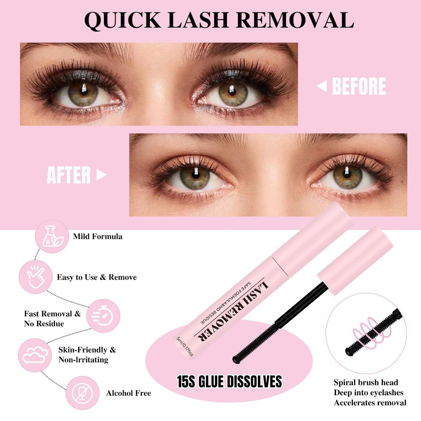 Mayhug Lash Cluster Glue Waterproof Lash Bond and Seal Kit with Lash Glue Remover and Tweezers Long-Lasting For DIY Eyelash Extension At Home Use Beginners Friendly Kit 4-in-1 🍁 All In One Marketplace Canada