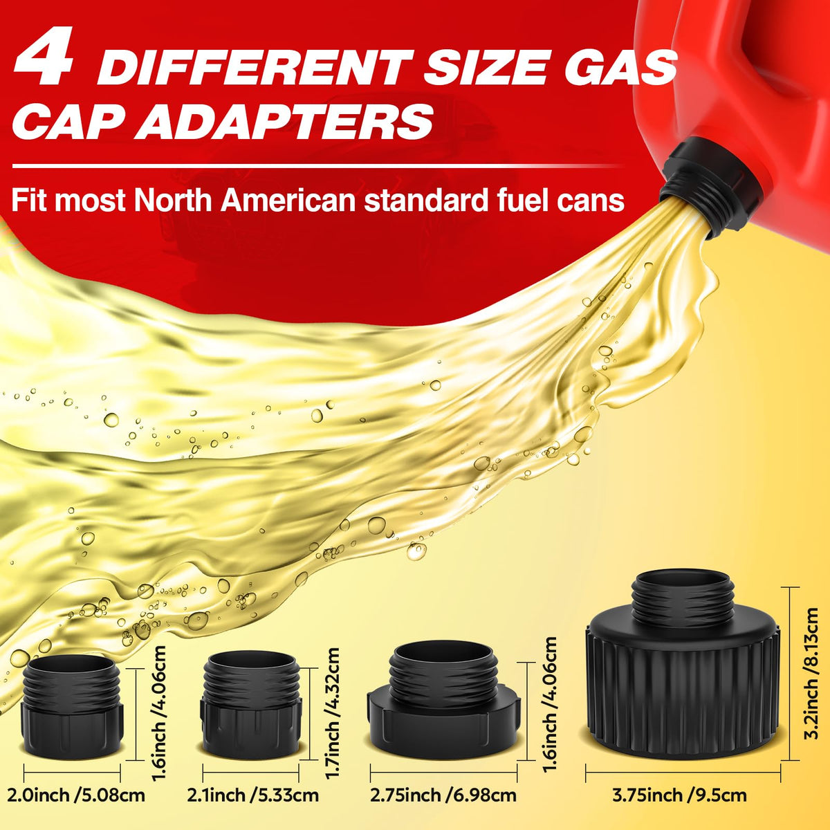 KEIMI Portable Fuel Transfer Pump with Auto-Stop, 3.2 Gallon per Min, 51" Extra Long Hose, Battery & USB Powered, 4 Can Adapters, Leak-proof Gas Pump for Oil, Diesel and Gasoline 🍁 All In One Marketplace Canada