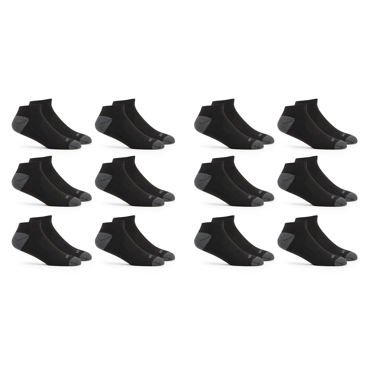 Fruit of the Loom Men's Dual Defense Low Cut Cushioned Moisture Wicking Socks (12 Pack), Black, Medium (6-12) 🍁 All In One Marketplace Canada