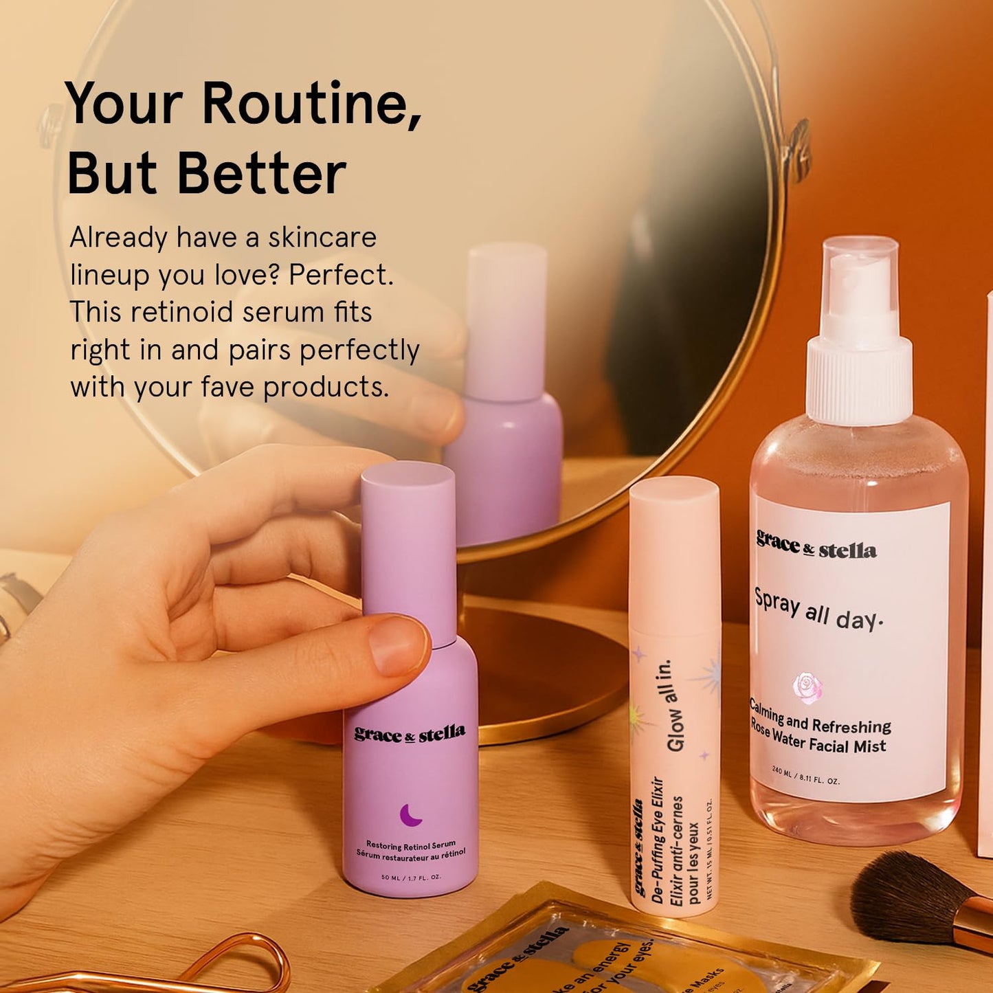 grace & stella 0.2% Retinol Serum for Face (50ml) - Restoring Retinol Serum with Hyaluronic Acid to Reduce Fine Lines, Wrinkles, Texture, Uneven Skin Tone - Anti-Aging, Hydrating, Vegan Skincare 🍁 All In One Marketplace Canada