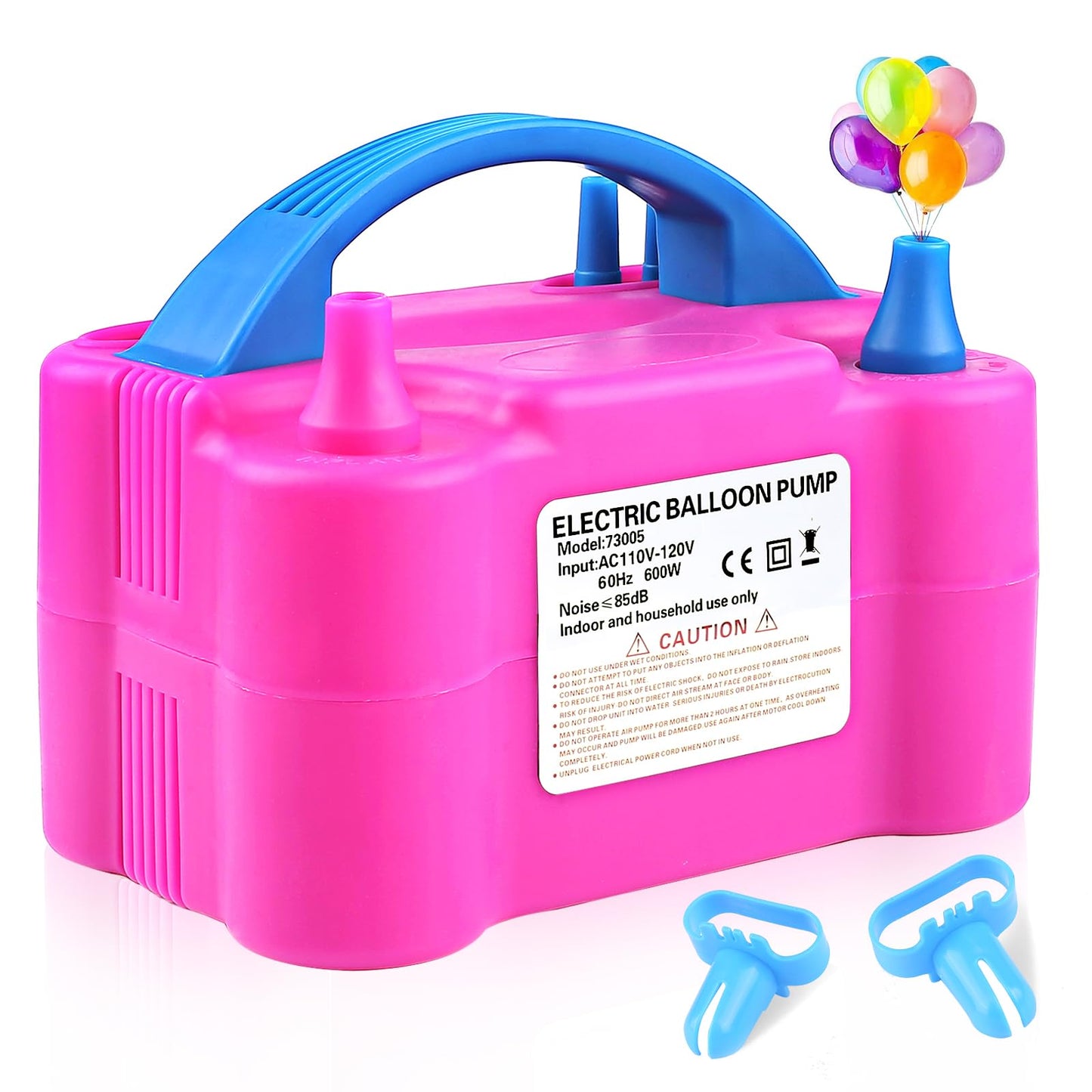 Electric Balloon Pump,Balloon Inflator, Dual Nozzle Electric Air Pump,Balloon Pump Balloons Blower 110V 600W for Party Decoration with Gifts:2 Balloon Tying Tools (Rose red) 🍁 All In One Marketplace Canada