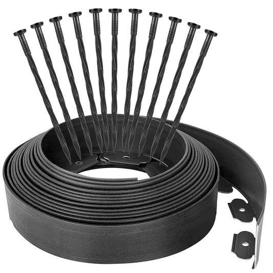 40Ft Garden Edging Border 2-inch Height with 40 Pcs 6-inch Plastic Stakes Landscape Edging Border Paver Edging Kit for Lawn, Yard, Flower Beds 🍁 All In One Marketplace Canada