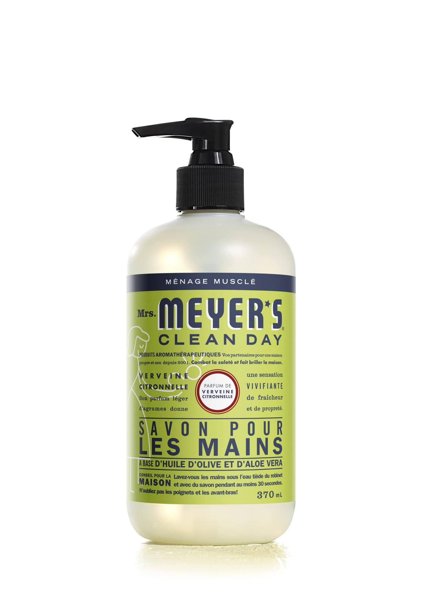 Mrs. Meyer's Clean Day Liquid Hand Soap, Cruelty Free & Biodegradable Hand Wash Formula Made with Essential Oils, Lemon Verbena Scent, 370 ml Bottles, 4 Pack 🍁 All In One Marketplace Canada
