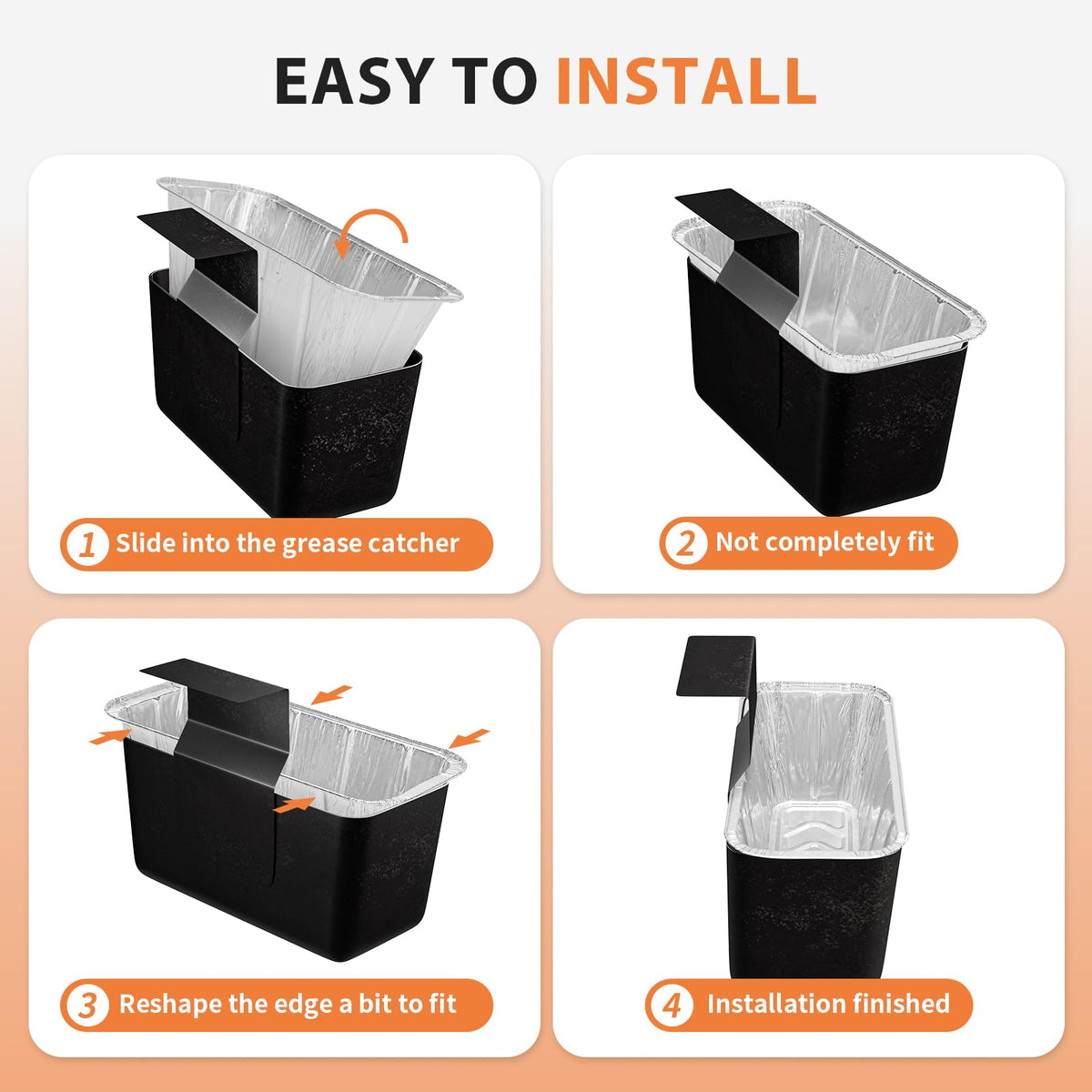 Rushare 40 Pack Drip Pan Liners for Blackstone 17"/22"/30"/28"/36" Griddle, Grease Cup Liners for Blackstone 5017, Disposable Aluminum Foil Drip Pan Liner, 8 x 3.7 Inch 🍁 All In One Marketplace Canada