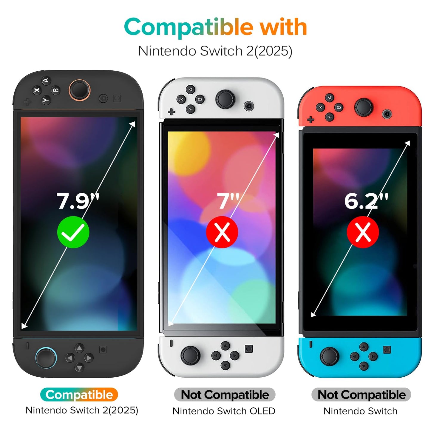 ivoler 4-Pack Screen Protector Tempered Glass for Nintendo Switch 2 Model 2025 with [Alignment Frame] Accessories Transparent HD Clear Anti-Scratch Screen Protector for Nintendo Switch 2, 7.9-Inch 🍁 All In One Marketplace Canada