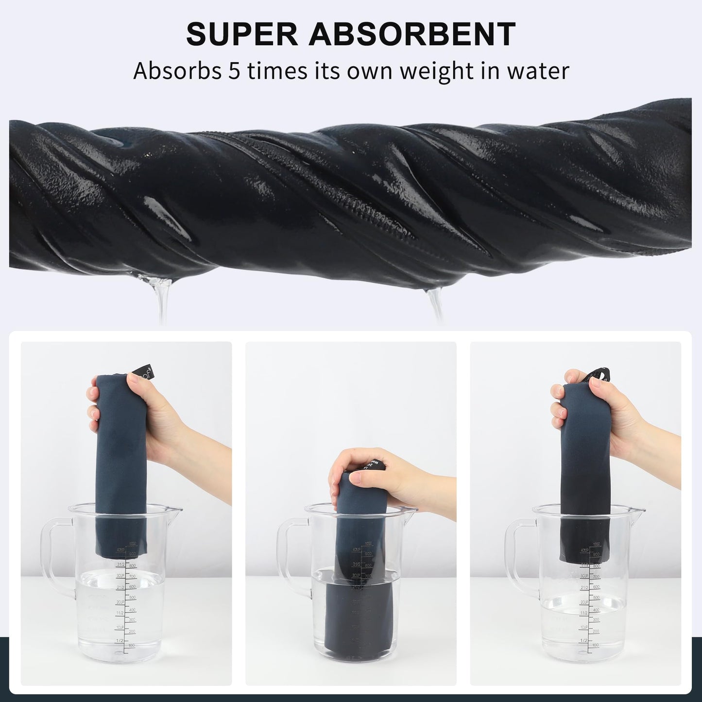 Rainleaf Microfiber Towel Perfect Travel & Gym & Camping Towel. Quick Dry - Super Absorbent - Ultra Compact - Lightweight. Suitable for Trip, Beach, Shower, Backpacking, Pool 🍁 All In One Marketplace Canada