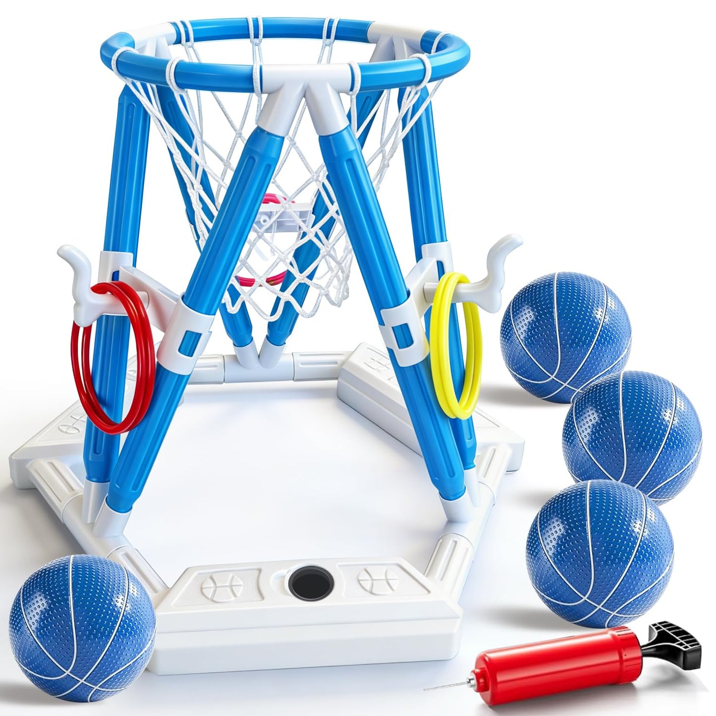 Pool Basketball Hoop Toys, Inflatable Water Basketball Game Pool, Pool Floaties Basketball Hoop Toy Outdoor Toys for Kids Boys Aged 4-18 and Adults (L) 🍁 All In One Marketplace Canada