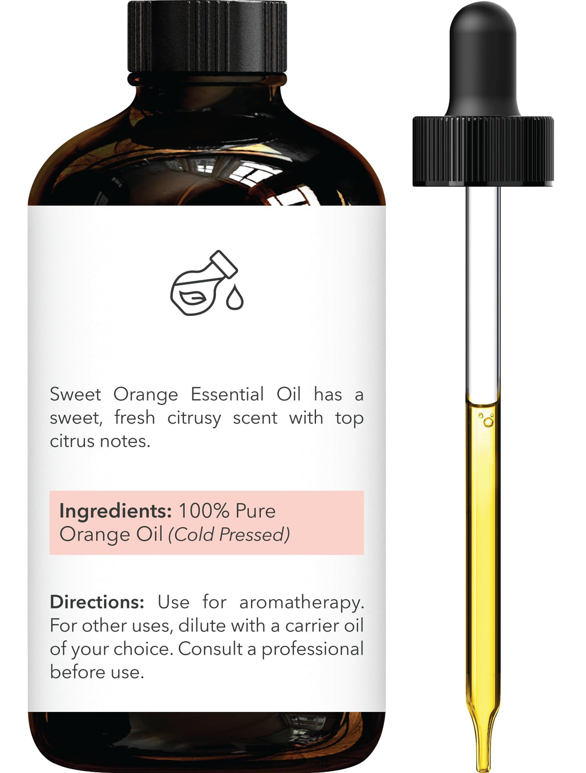 Brooklyn Botany Sweet Orange Essential Oil - Huge 118 ml - 100% Pure and Natural - Premium Grade with Dropper - for Aromatherapy and Diffuser 🍁 All In One Marketplace Canada