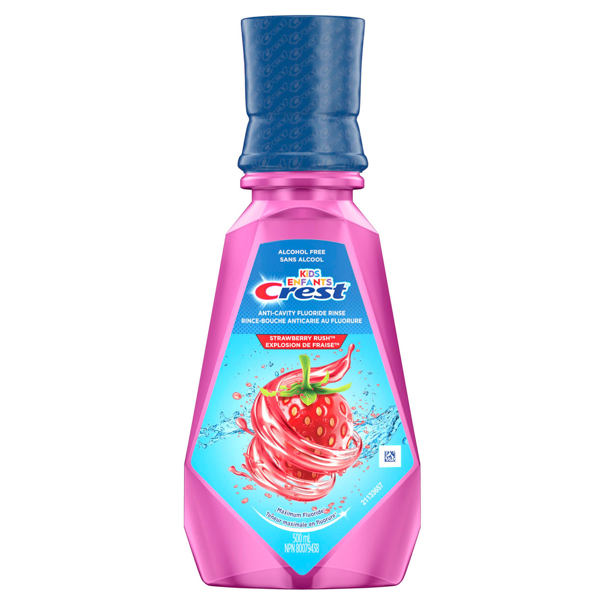 Crest Kid's Anticavity Fluoride Mouthwash, Strawberry Rush, Alcohol-Free Mouthwash for Kids 6+ to Protect Against Cavities, 4X500mL 🍁 All In One Marketplace Canada