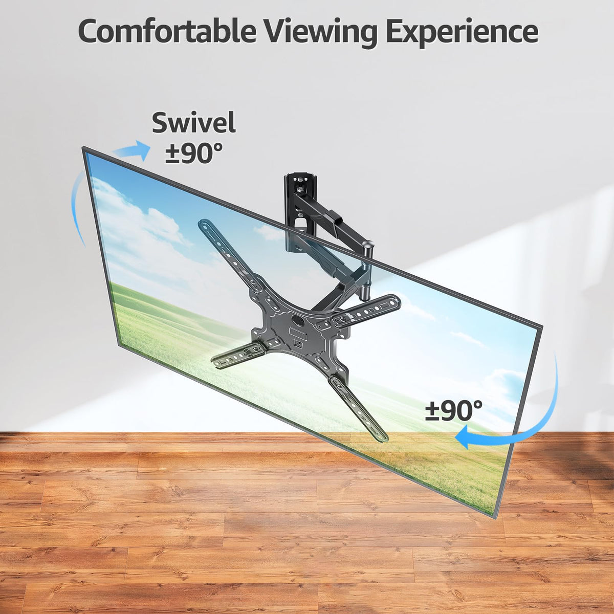 MOUNTUP TV Wall Mounts for Most 26-60 Inches TVs, Full Motion TV Bracket with Swivel and Extension, Articulating Arms, Tilt, Leveling, Single Stud Design, Max VESA 400x400mm up to 77lbs, MU0009 🍁 All In One Marketplace Canada