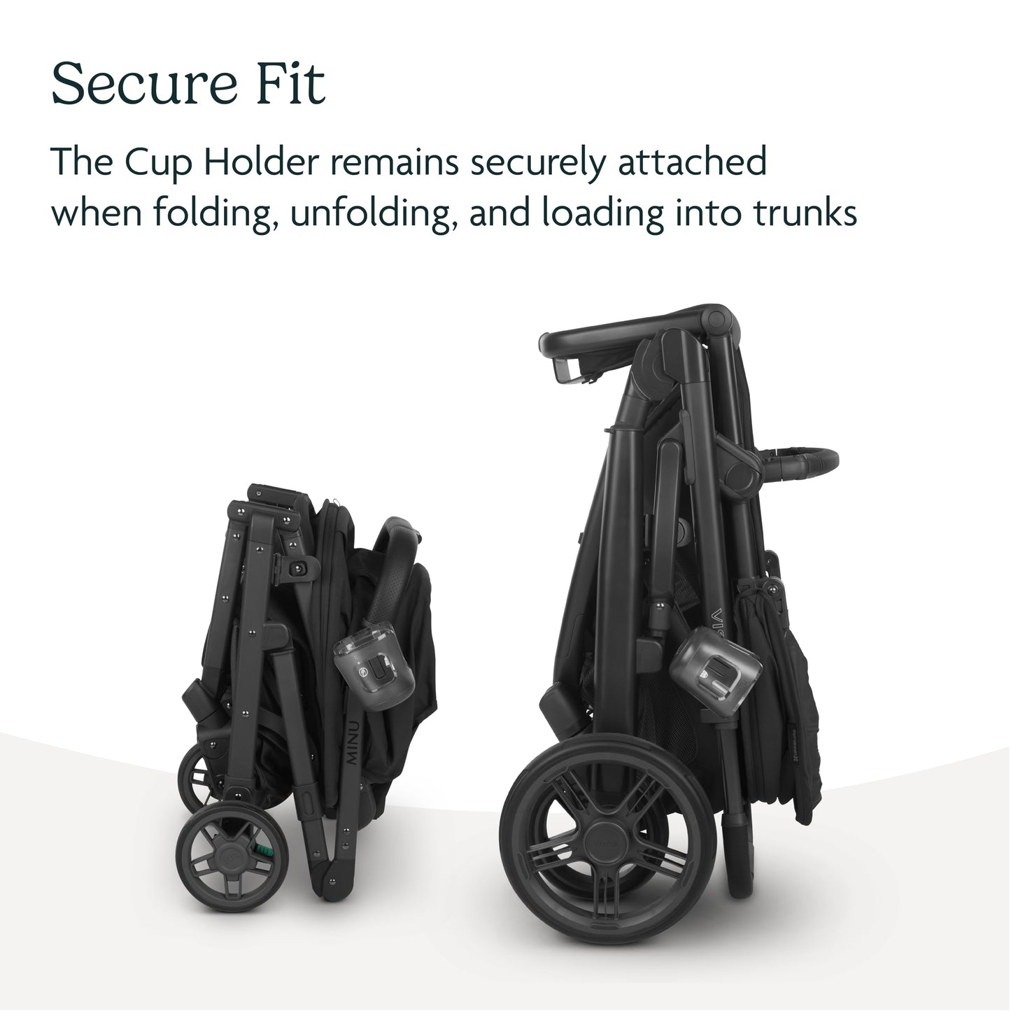 UPPAbaby Cup Holder for Vista, Cruz, Minu Strollers - Quick, Intuitive Attachment + Removal - Securely Holds Various Size Beverages - BPA Free + Dishwasher Safe - Folds Attached 🍁 All In One Marketplace Canada