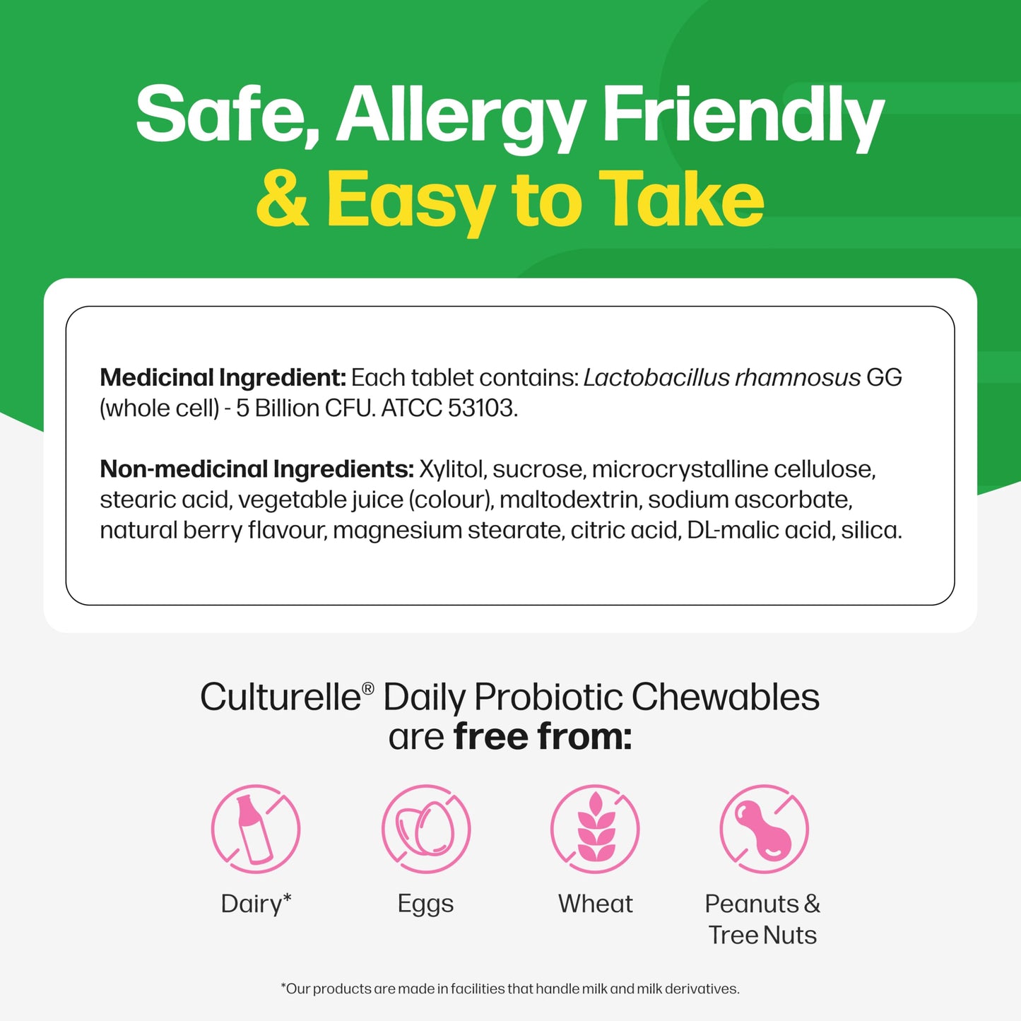 Culturelle Kids Daily Probiotic Chewable for Kids|With 100% Naturally Sourced Lactobacillus GG Strain|Most Clinically Studied Probiotic|Pediatrician Recommended|Berry Flavor|30 Count Chews 🍁 All In One Marketplace Canada